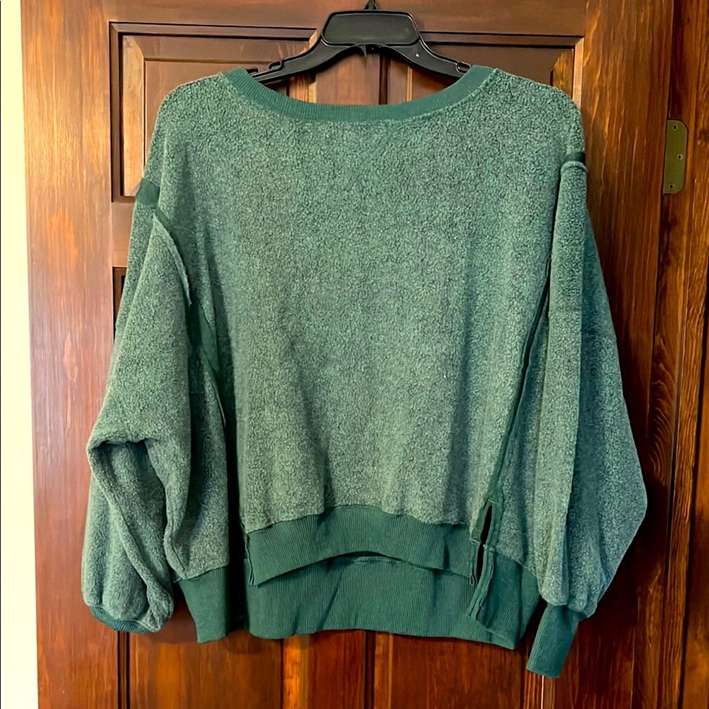 Women's Green Oversized Sweatshirt